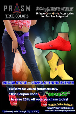 Take 25% Off By Shopping With PRASM Today!