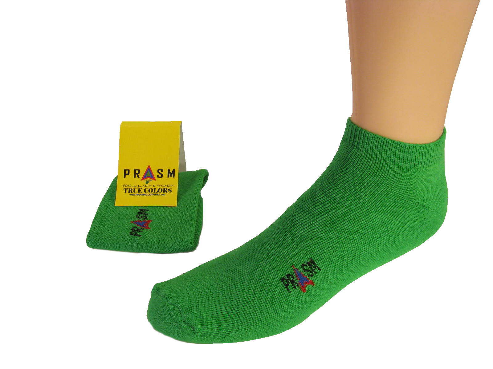 PRASM Men’s LOW CUT Sock – BRIGHT GREEN – Style #002 – 1 PAIR | PRASM ...