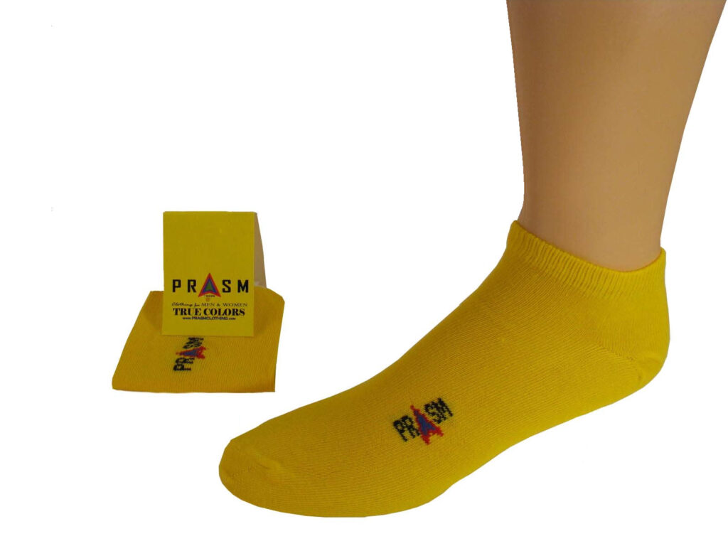 PRASM NO SHOW Sock – YELLOW – Style #132 – 3 PACK | PRASM Clothing